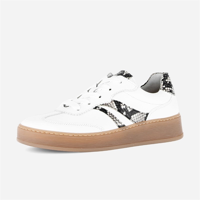 Gabor Skórzane sneakersy dla niej kolor White/Snake – zdjęcie  2
