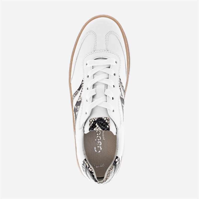 Gabor Skórzane sneakersy dla niej kolor White/Snake – zdjęcie  3