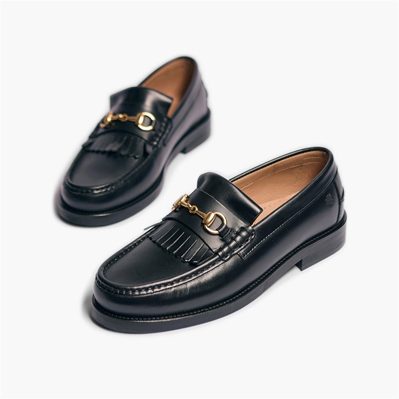 Playboy Footwear Loafers Valerie Femme Black Leather - Image 3