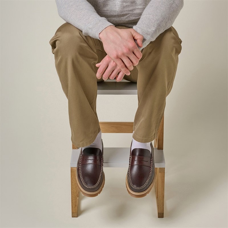Playboy Footwear Heren Austin 5.0 Instappers Donkerbruin Leer Dk.Brown Leather - Afbeelding 4