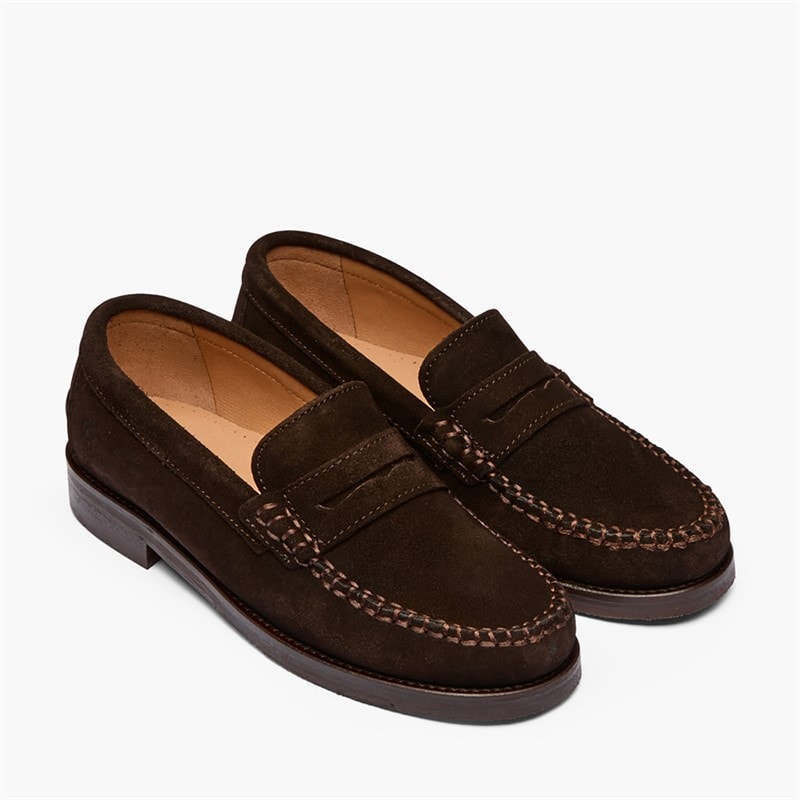 Playboy Footwear Dames Toc1936 Norah Instappers Donkerbruin Suède Dk.Brown Suede