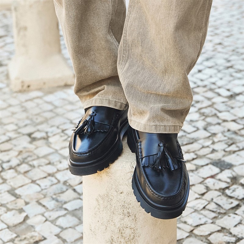 Playboy Footwear Toc1936 The Baker Loafers dla niego kolor Black Leather – zdjęcie  3