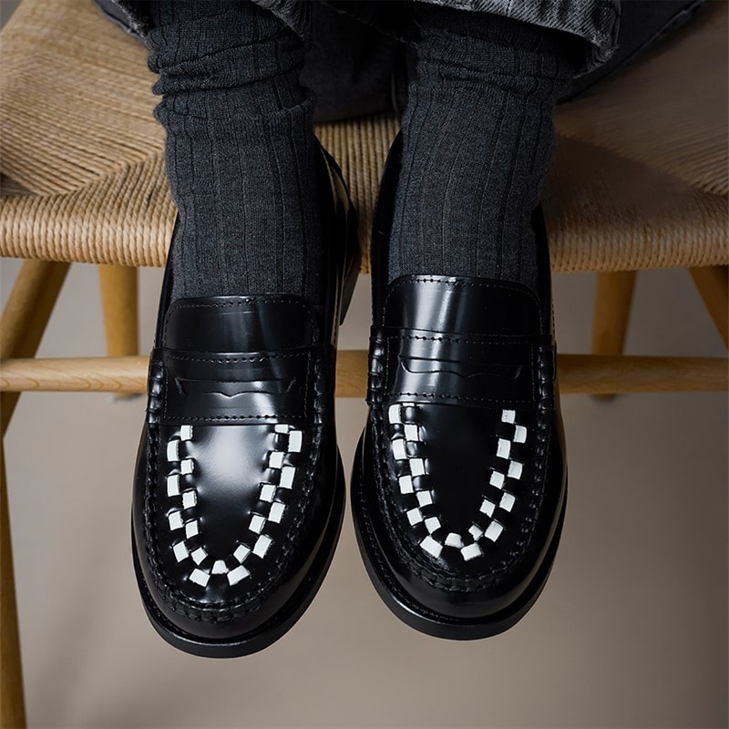 Playboy Footwear Toc1936 Sofia Loafers dla niej kolor Black/White Polido – zdjęcie  3