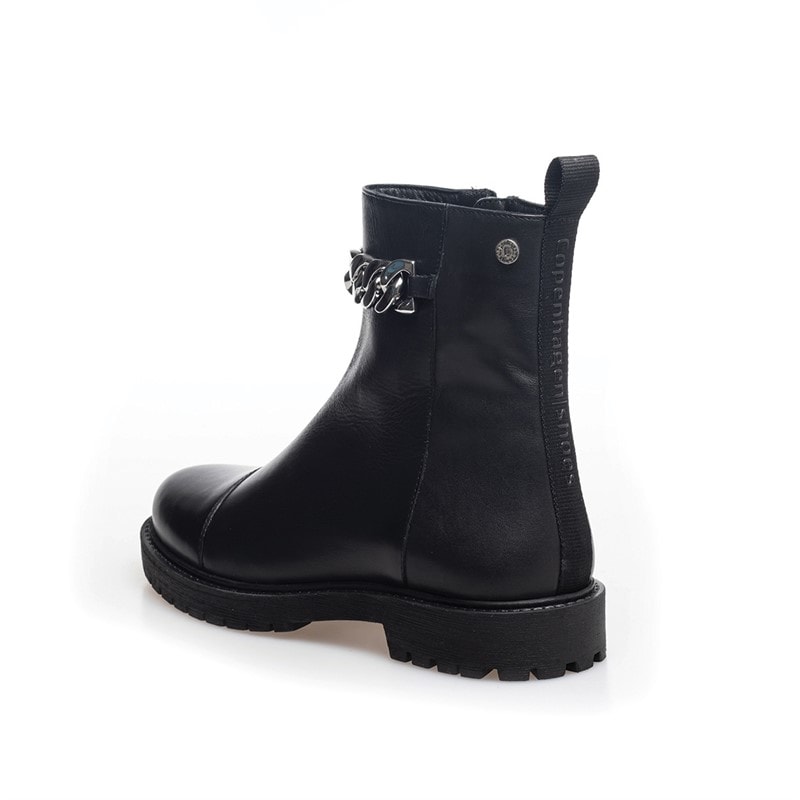 Copenhagen Shoes Dames Boots met Bloemen Oogjes 2206 Zwart/Zilver - Afbeelding 2