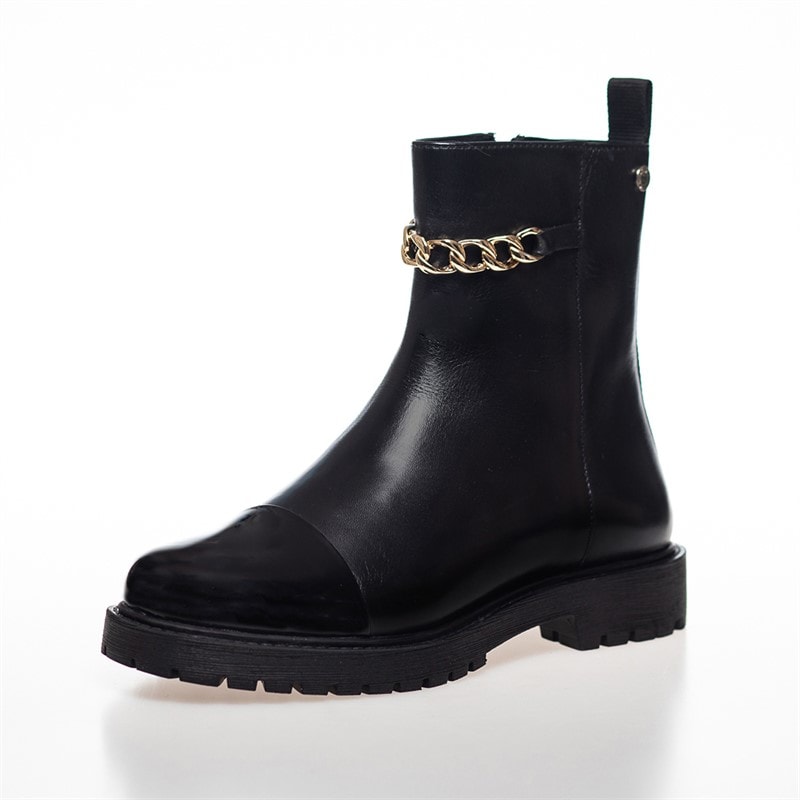 Copenhagen Shoes Copenhagen buty Kozaki z kwiatowymi oczami dla niej kolor czarny – zdjęcie  2
