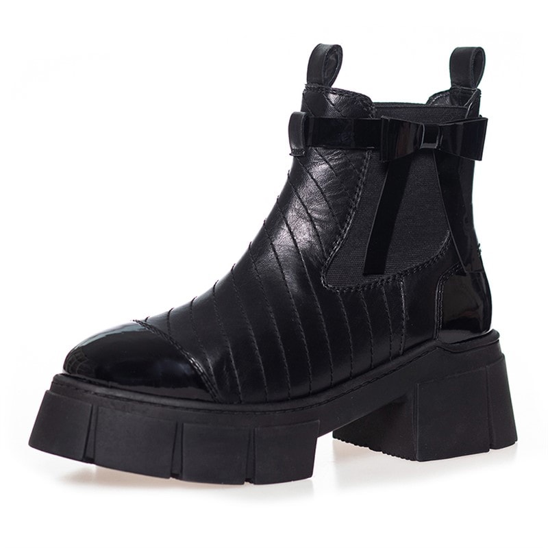 Copenhagen Shoes Bottes Tombantes Femme 0011 Noir Verni - Image 2