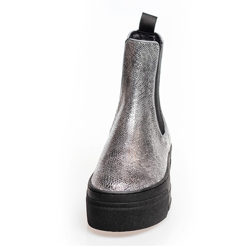 Copenhagen Shoes Bottes Enya Femme 009 Argent Serpent - Image 2