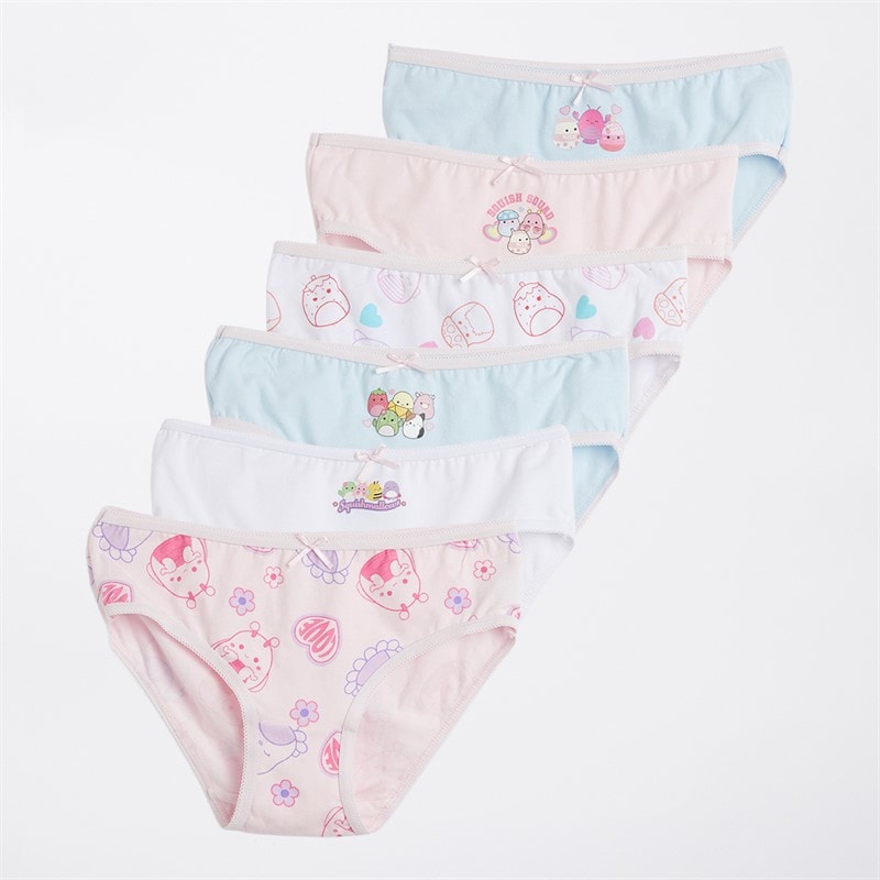 Squishmallows Meisjes Set van 6 Onderbroeken Pink Lavender/Wit/Silver Cloud - Afbeelding 1