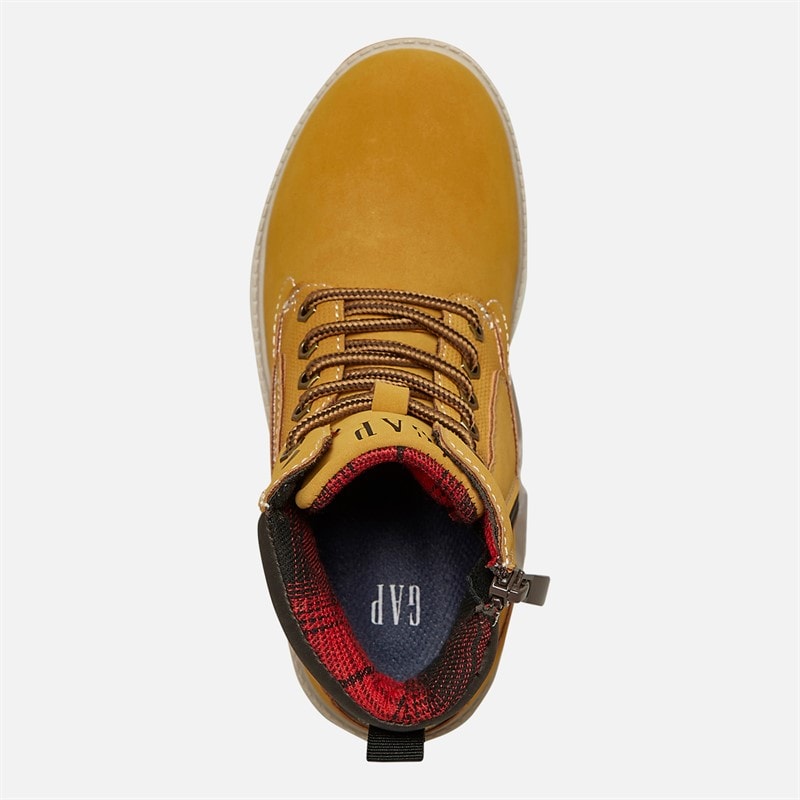 GAP Dayton II Mid Lace buty za kostkę dla chłopca kolor żółty/królewski – zdjęcie  4