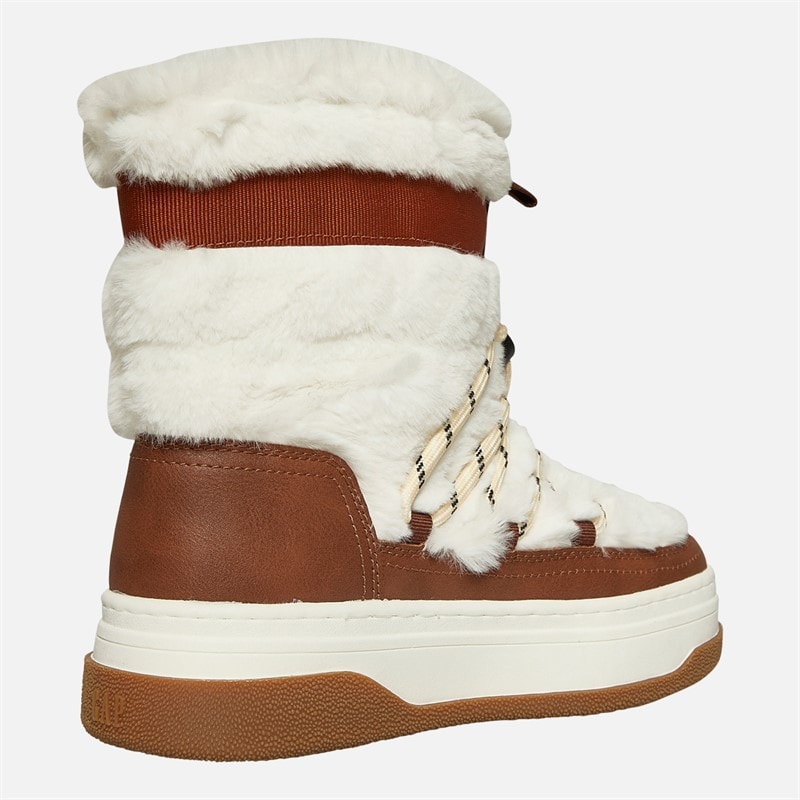 GAP Bottes de Neige Hautes Fourrure Paradis Femme Sable Kaki - Image 5