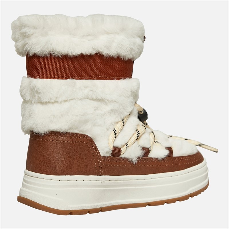 GAP Mädchen Paradies Hohe Pelz Schneestiefel Sand Khaki - Bild 5