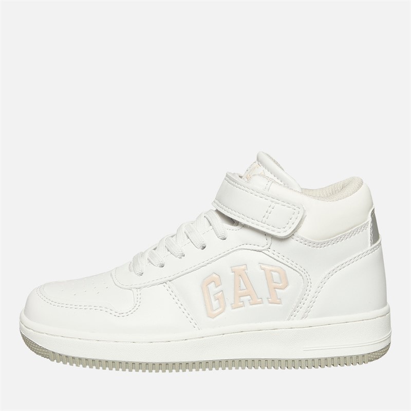 GAP Meisjes Boston Mid Sneakers Wit/Roos - Afbeelding 1