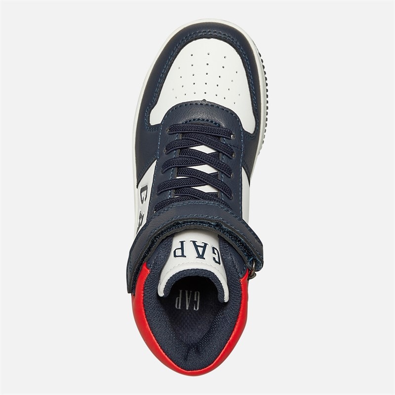 GAP Jongens Boston Mid Sneakers Navy/Rood - Afbeelding 4