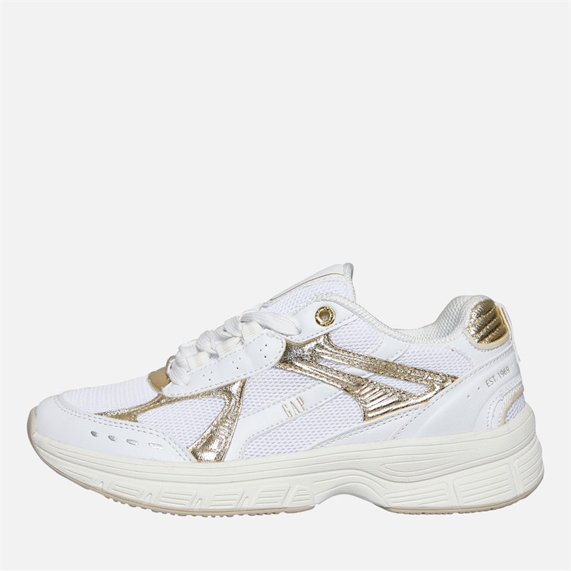 GAP Dames Zonsondergang Sneakers wit Gold