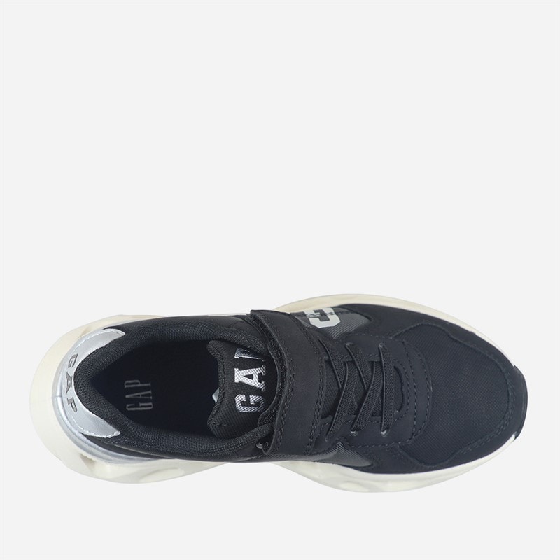 GAP San Francisco sneakersy dla dziewczynki kolor Czarny/Srebrny – zdjęcie  4