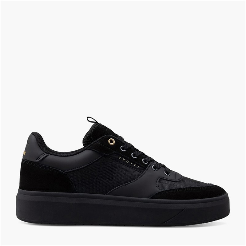 Cruyff Herren Terra Court Turnschuhe Schwarz/Gold