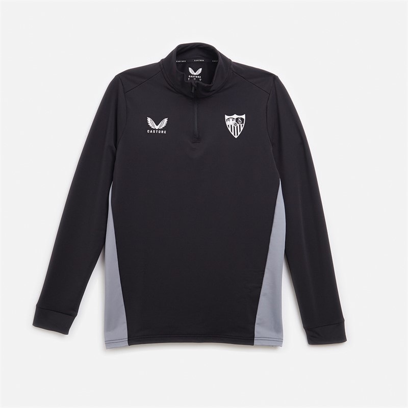 Castore Heren SFC Sevilla FC Coaches 1 / 4 Zip Top Caviar / Tradewinds