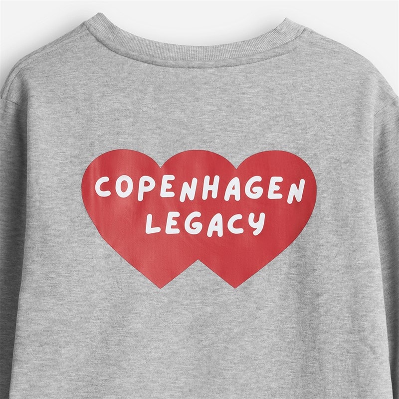Copenhagen Legacy Bluza dla niego z nadrukiem w serca kolor Grey Melange – zdjęcie  4