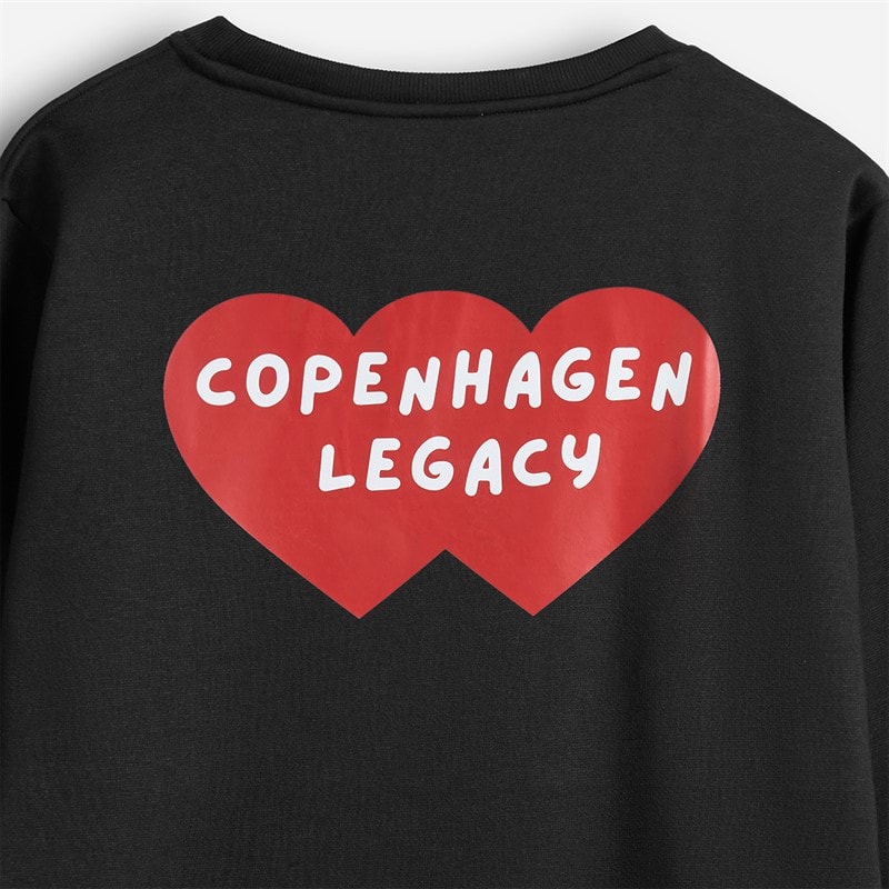 Copenhagen Legacy Sweatshirt à col rond imprimé cœur Homme Noir - Image 3