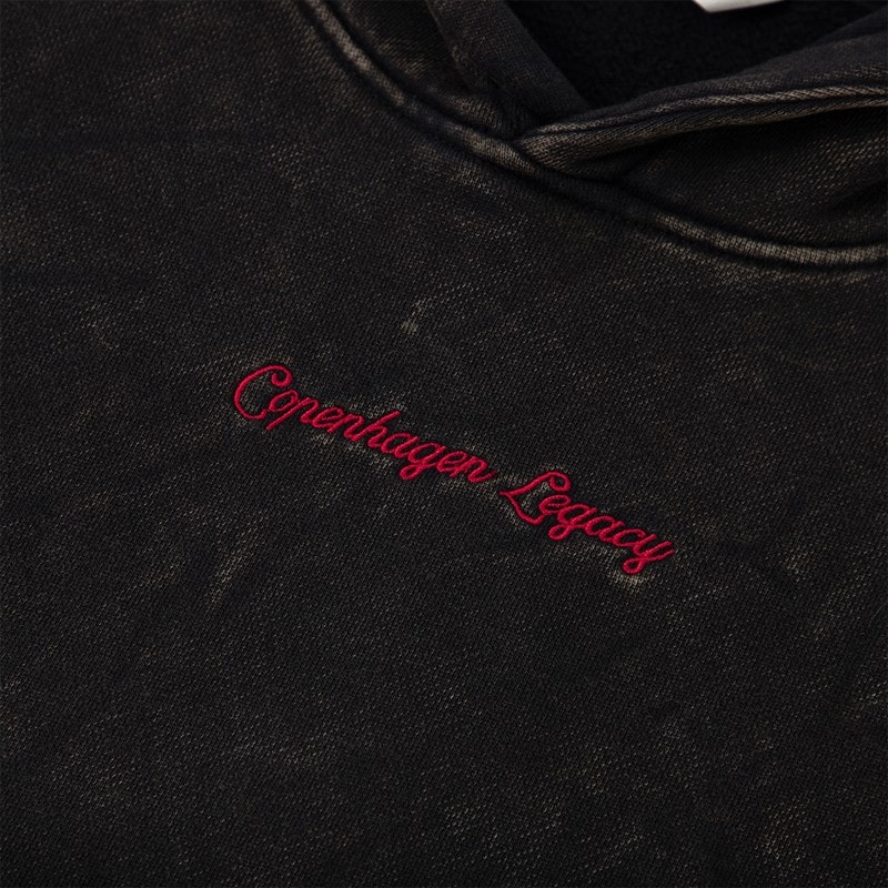 Copenhagen Legacy Heren Vintage Washed Oversized Hoodie Dark Grey - Afbeelding 3