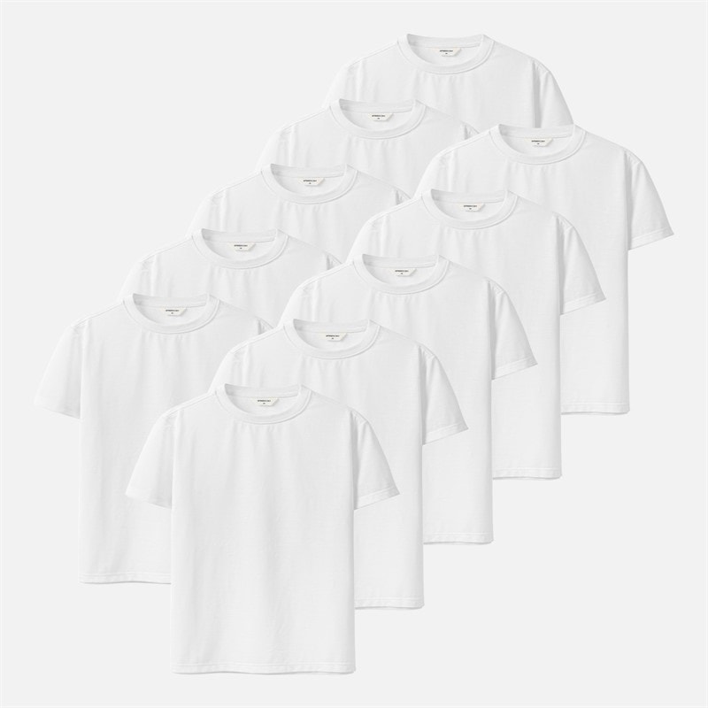 Copenhagen Legacy Heren Kopenhagen Legacy Tien Pack T-shirts Wit