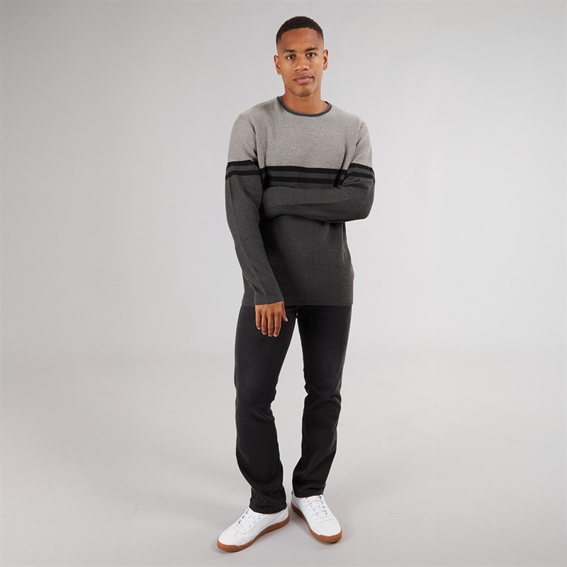 Indicode Heren Jaluf Trui Charcoal Mix - Afbeelding 4