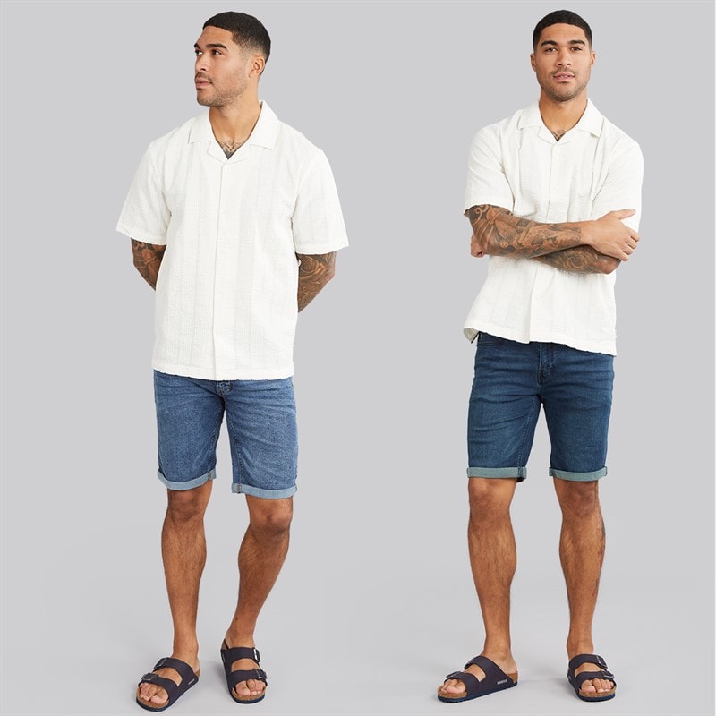 Indicode Herren Inalicanto Zweierpack Jeans Shorts Mittel Indigo/Iconic Blau Medium Indigo+Iconic Blue - Bild 4