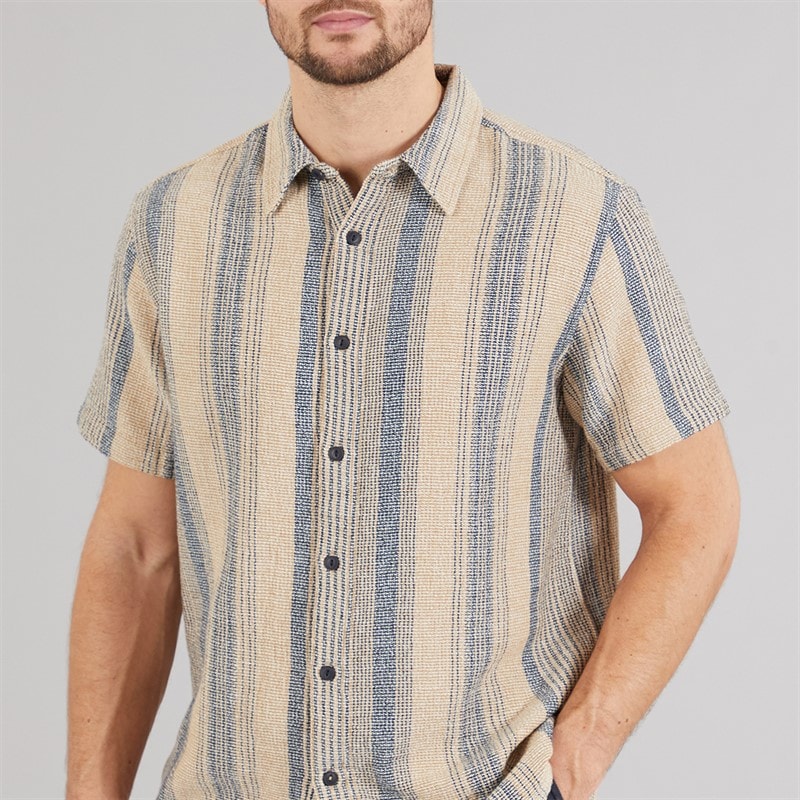 Indicode Heren Inrafko Korte Mouw Shirt Beige - Afbeelding 3