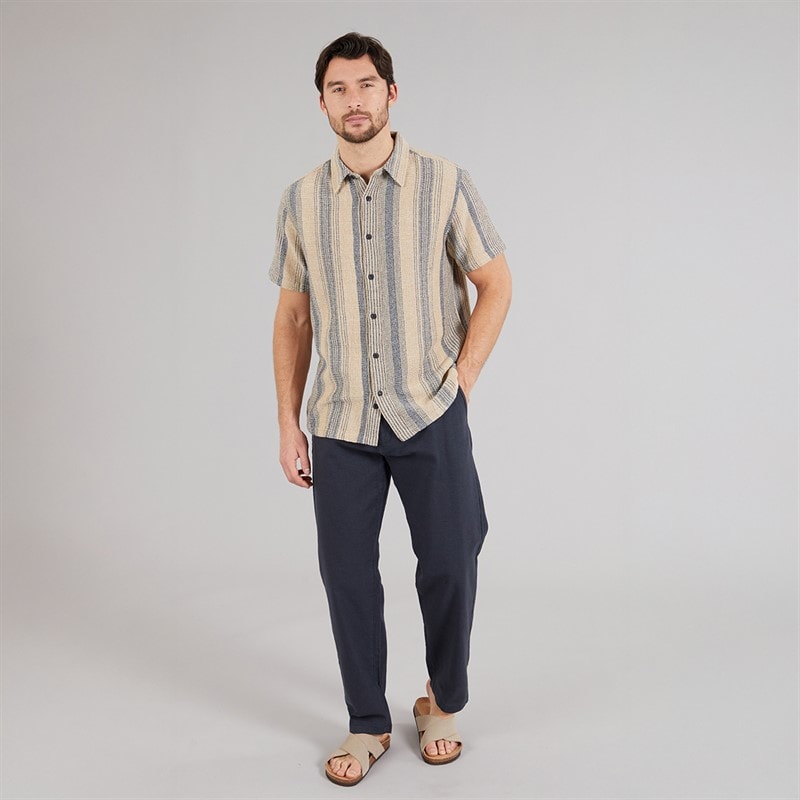 Indicode Heren Inrafko Korte Mouw Shirt Beige - Afbeelding 4