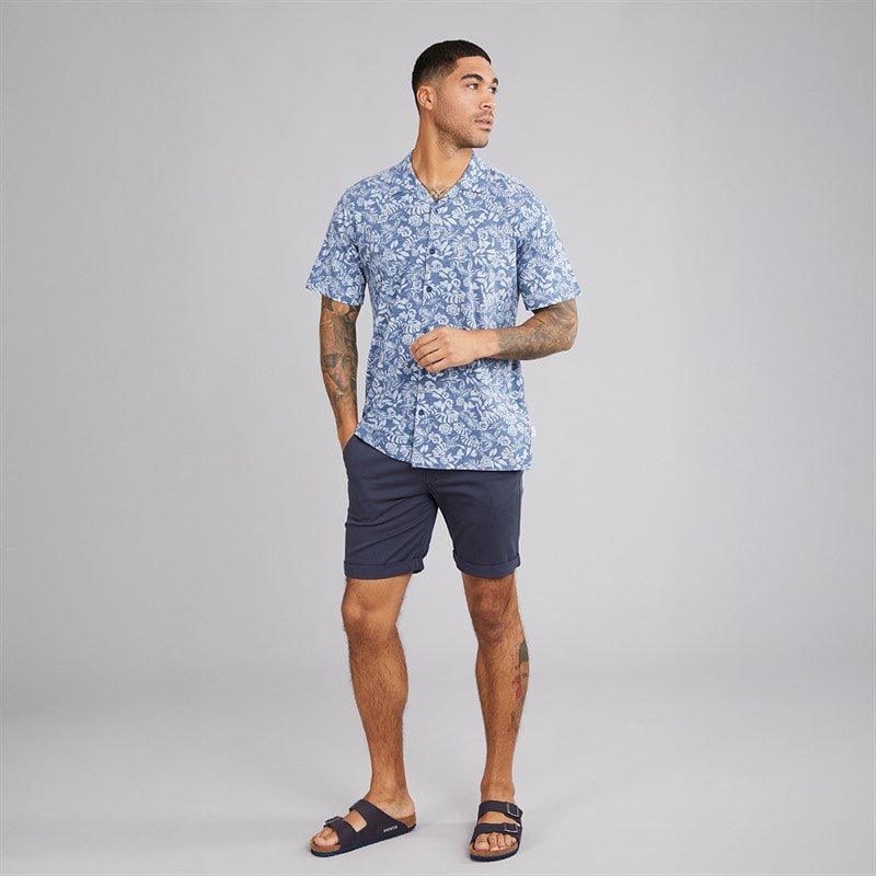 Indicode Heren Fiore Shirt Donker Denim Dk Denim - Afbeelding 3