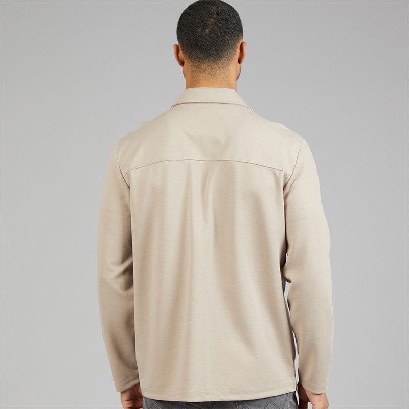Indicode Heren Nello Rits Shirt Simply Taupe - Afbeelding 2
