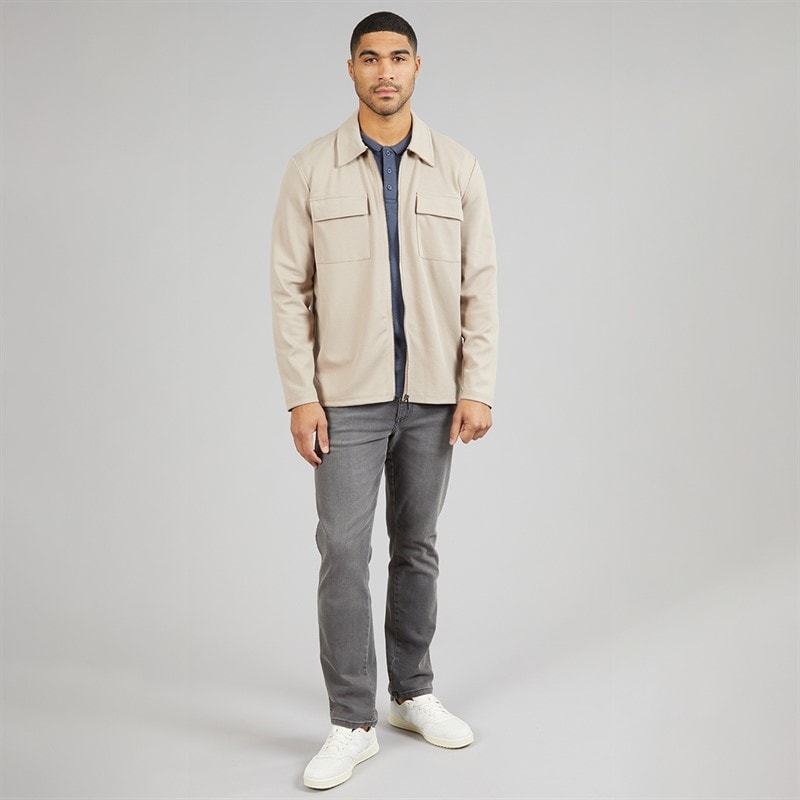 Indicode Heren Nello Rits Shirt Simply Taupe - Afbeelding 4