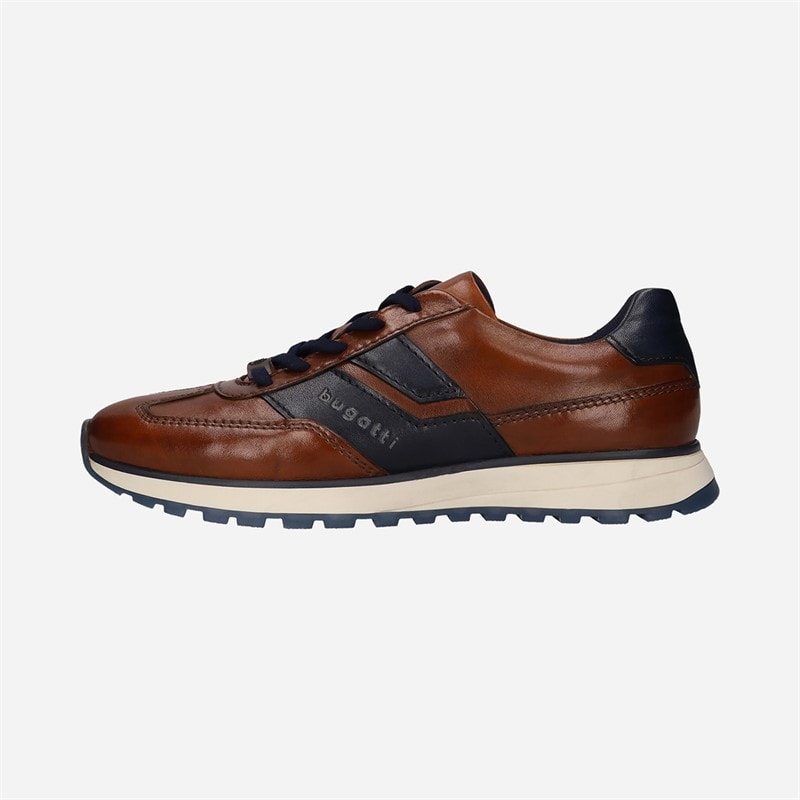 Bugatti Herren Timon Sneaker Cognac/Dark Blue