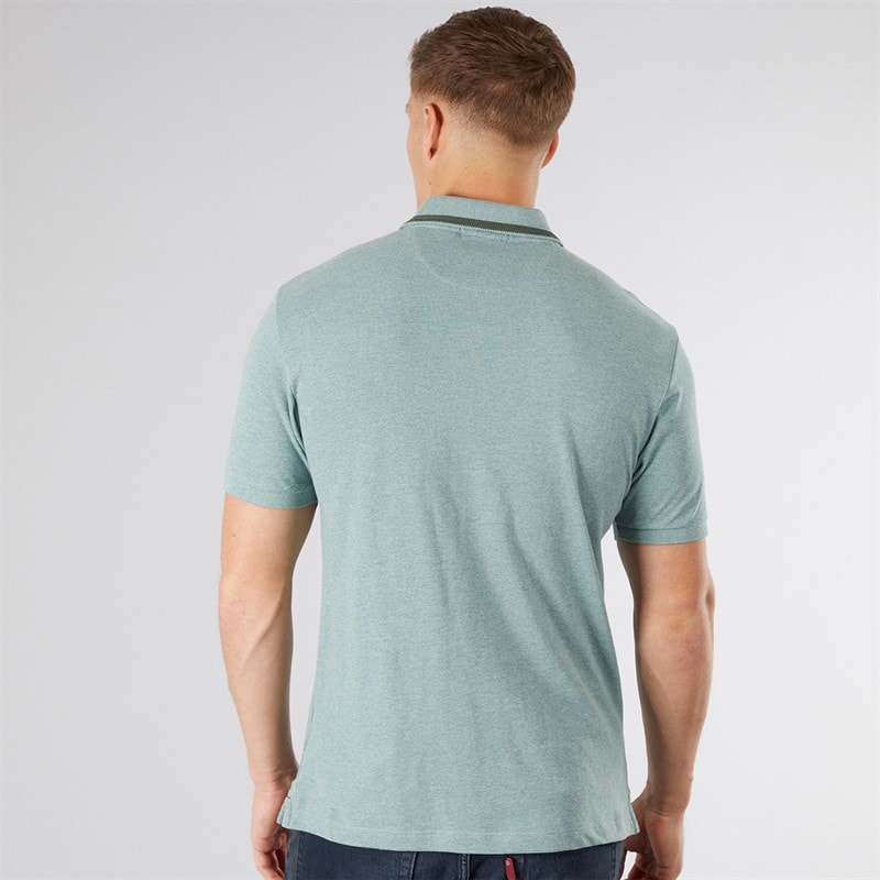 Scotch & Soda koszulka polo dla niego kolor oliwkowy/khaki – zdjęcie  2