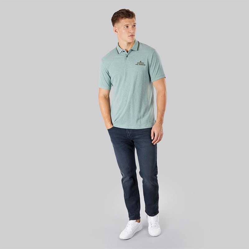 Scotch & Soda koszulka polo dla niego kolor oliwkowy/khaki – zdjęcie  4
