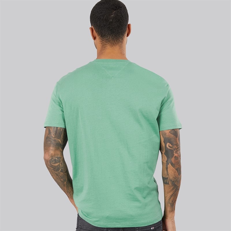 Tommy Jeans Herren Lineares Logo T Shirt Bahama Green - Bild 2