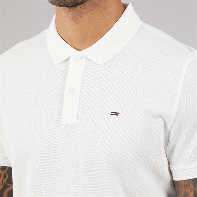Tommy Jeans Herren Poloshirt mit Knopfleiste Ecru - Bild 3