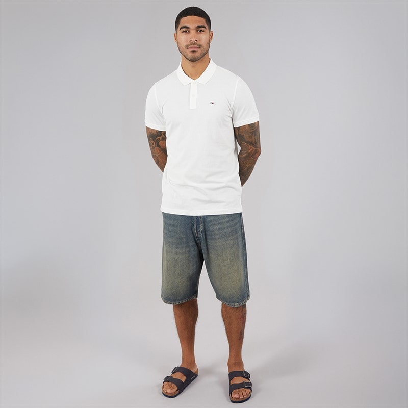 Tommy Jeans Herren Poloshirt mit Knopfleiste Ecru - Bild 4