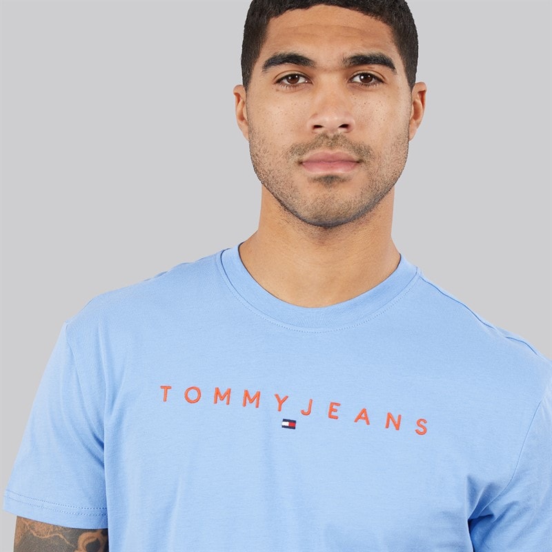 Tommy Jeans T-shirt z z logo dla niego kolor Blue Twilight – zdjęcie  3
