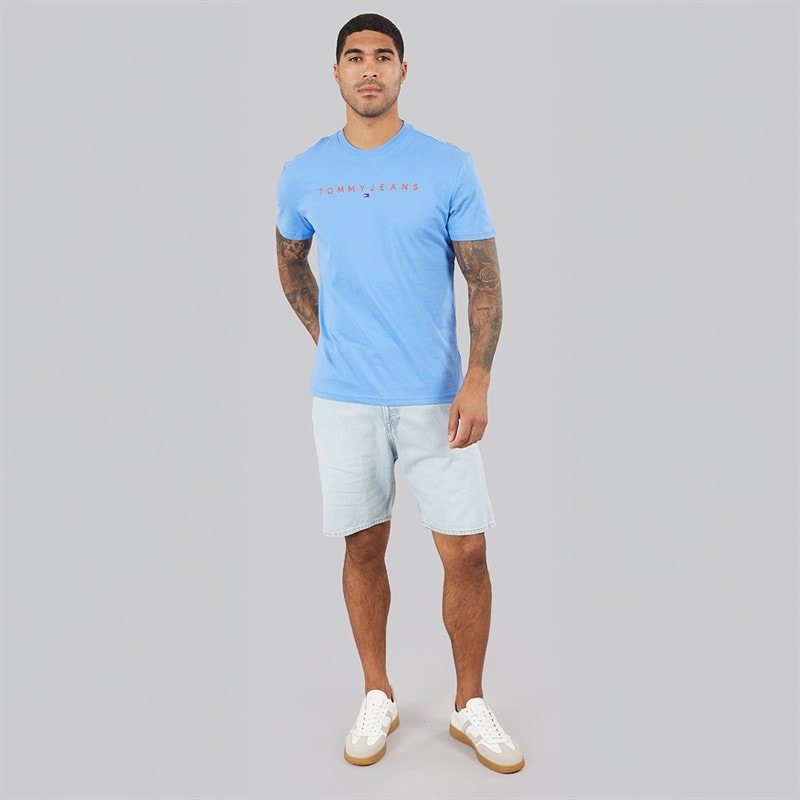 Tommy Jeans T-shirt z z logo dla niego kolor Blue Twilight – zdjęcie  4