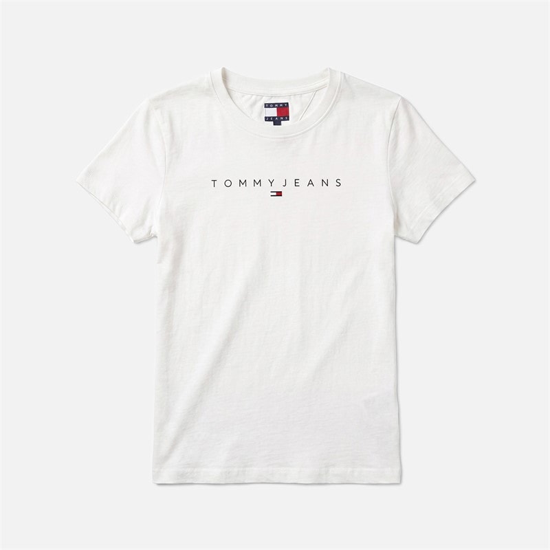 Tommy Jeans T-shirt linéaire Femme Ecru