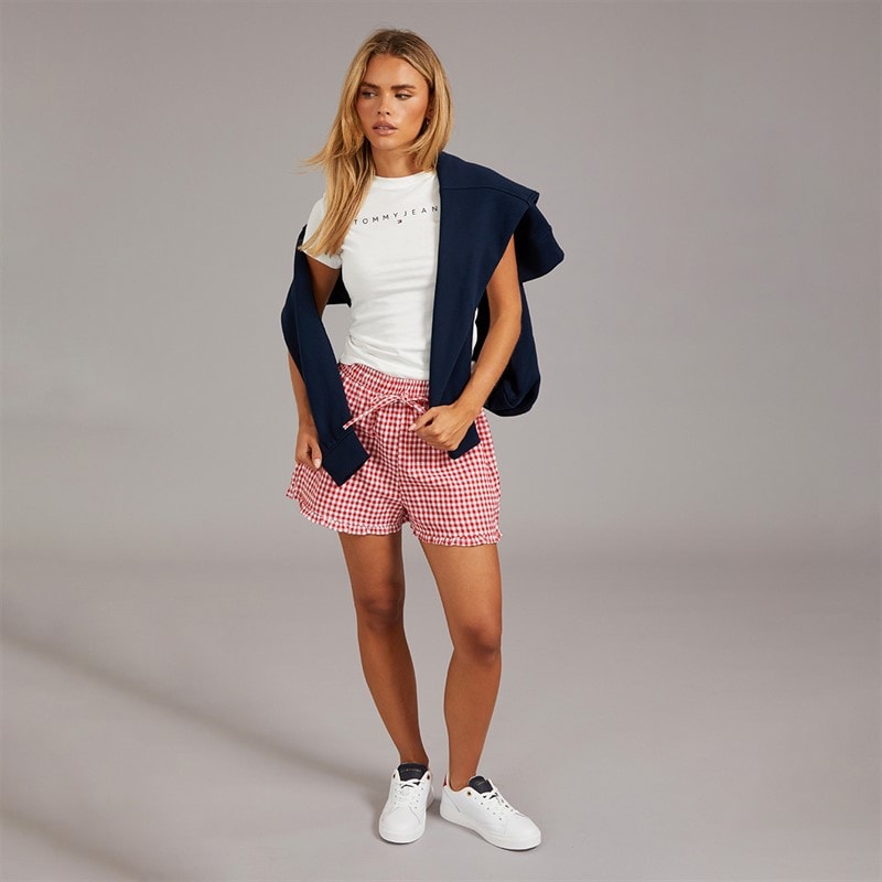 Tommy Jeans Dames Lineair T-shirt Ecru - Afbeelding 3