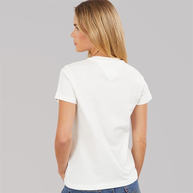 Tommy Jeans Dames Bubble T-shirt Ecru - Afbeelding 2
