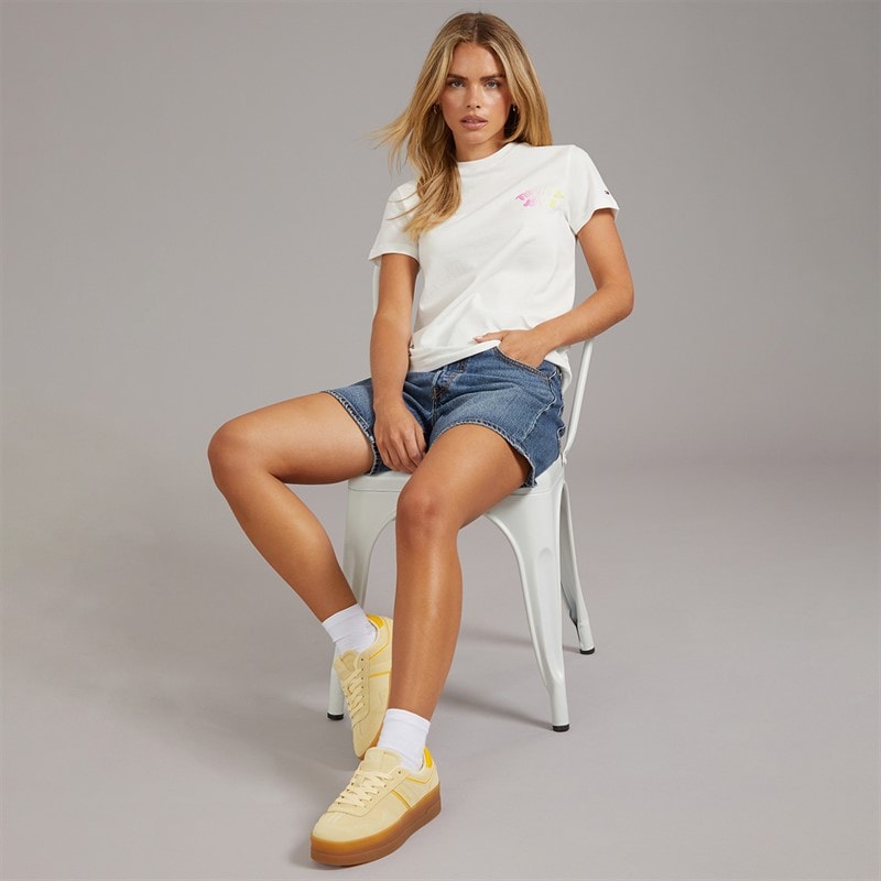 Tommy Jeans Dames Bubble T-shirt Ecru - Afbeelding 4
