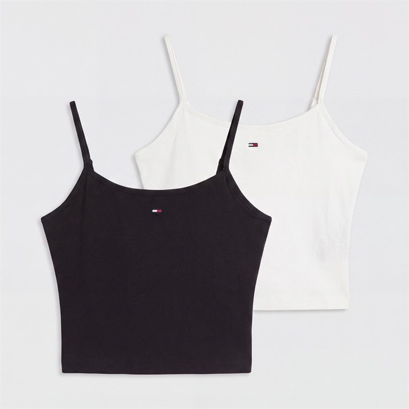 Tommy Jeans Pacquet Double débardeurs essentiels Femme Ecru/Noir