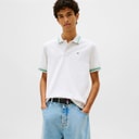 Tommy Jeans Koszulka koszulka polo z lamówką dla niego kolor Ice Grey Heather