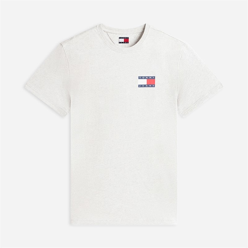 Tommy Jeans Dopasowany podstawowy T-shirt dla niego kolor Ice Grey Heather – zdjęcie  5