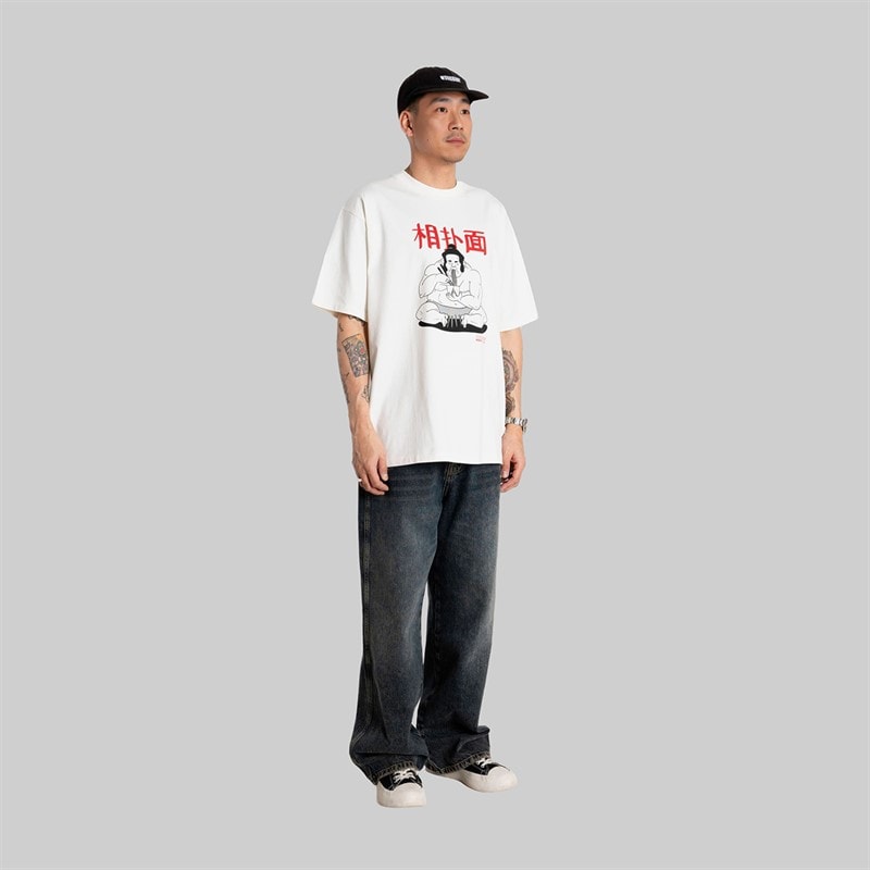 Woodbird Heren Baine Sumo T-shirt Off White - Afbeelding 4