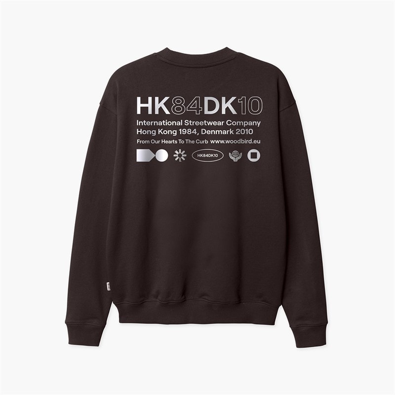 Woodbird Heren Cane HKDK Sweatshirt Bruin - Afbeelding 1