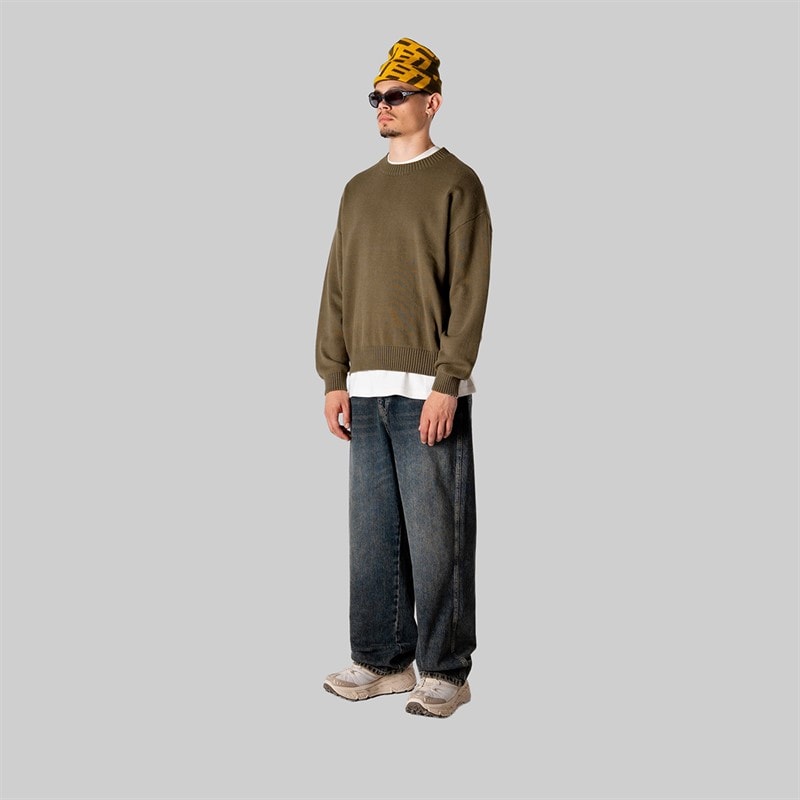 Woodbird Heren Kurt Art Crew Neck Sweatshirt Dark Brown - Afbeelding 4